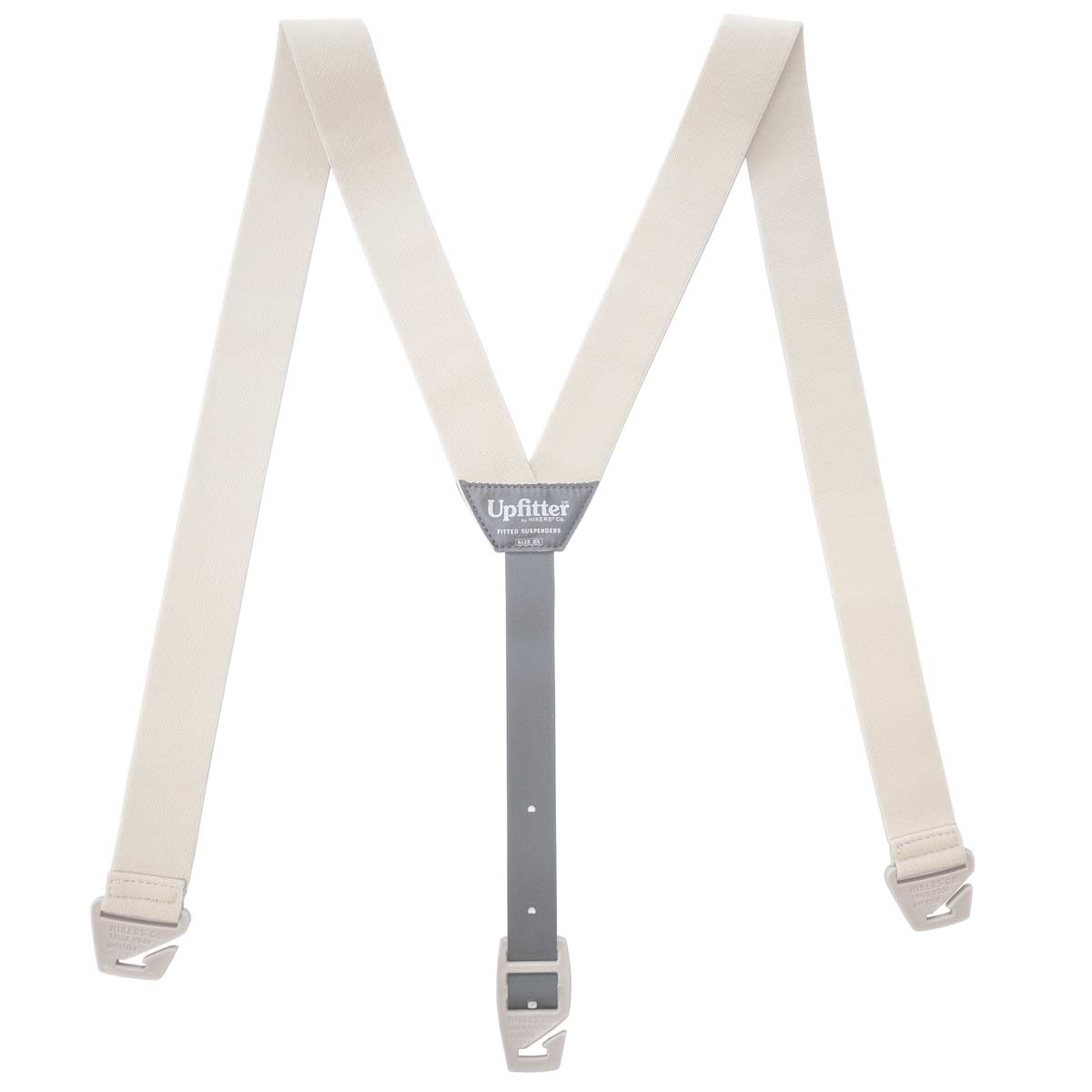 Upfitter® Belt Loop Suspenders in White/Dark Gray HIKERS® Co.