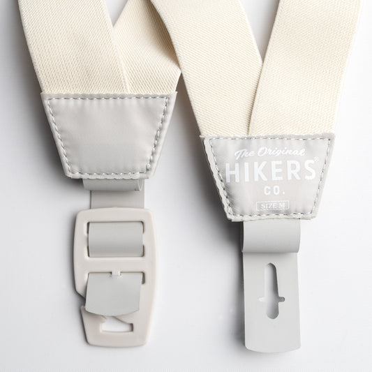 HIKERS® Button Fly Suspenders - Undy White