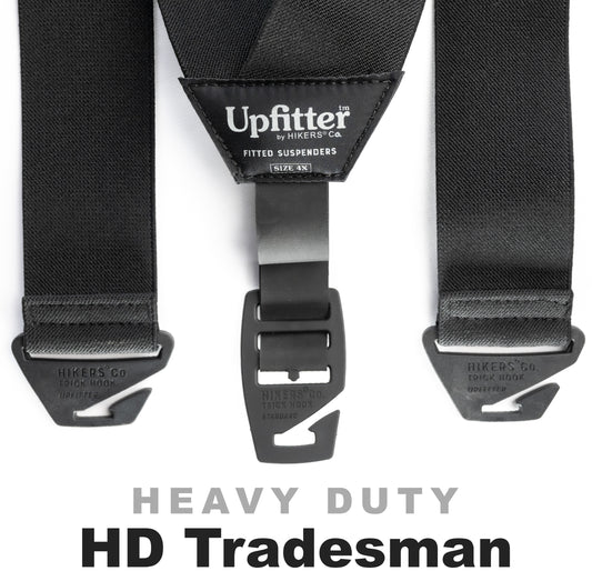 Upfitter® Belt Loop Suspenders - Heavy Duty - Black