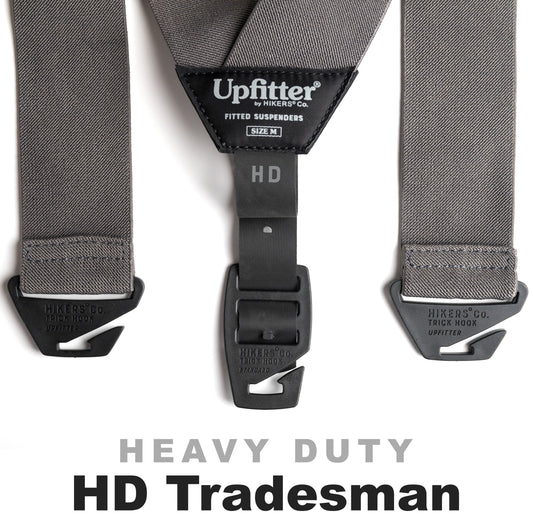 Upfitter® Belt Loop Suspenders - Heavy Duty - Gray/Black