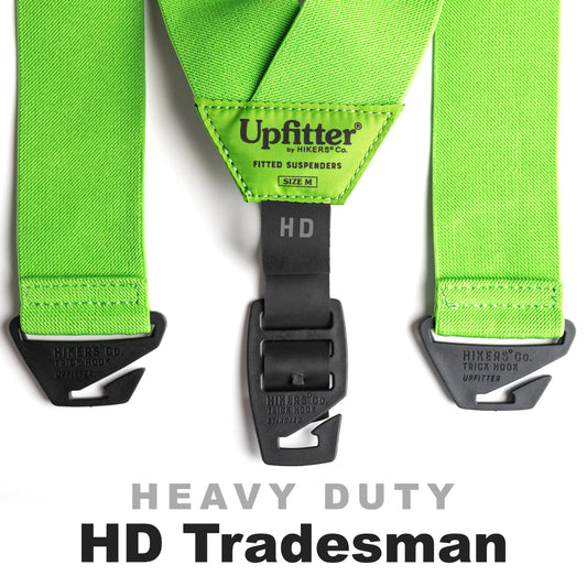 Upfitter® Belt Loop Suspenders - Heavy Duty - Neon Green