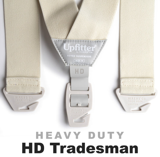 Upfitter® Belt Loop Suspenders - Heavy Duty - Undy White
