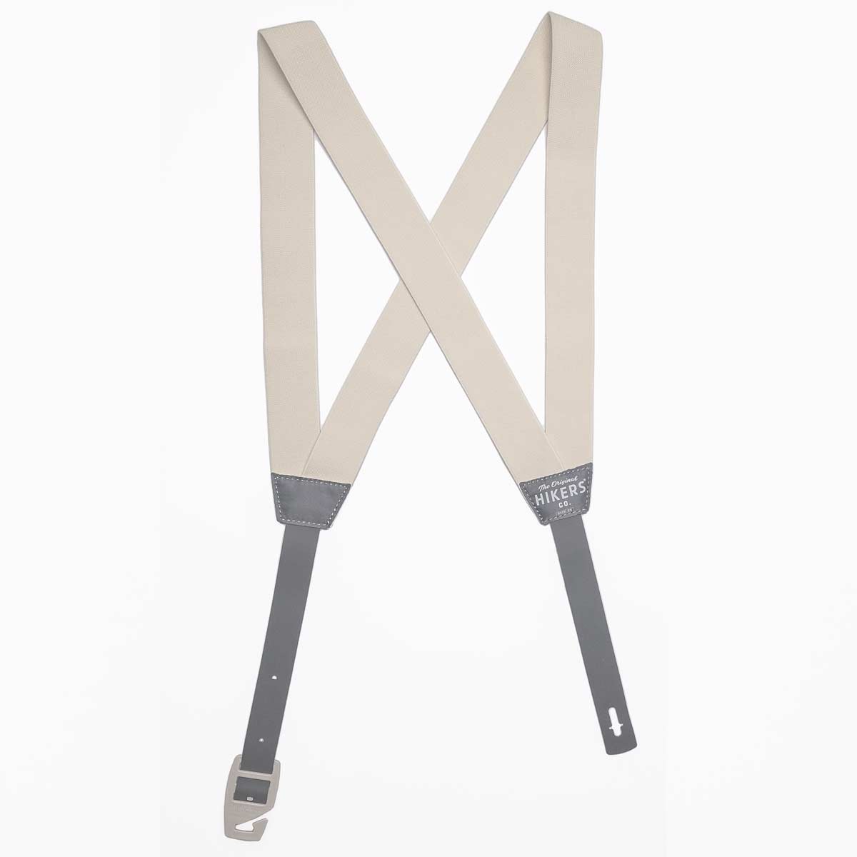 HIKERS® Button Fly Suspenders in White/Dark Gray HIKERS® Co.